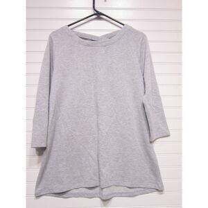 Verve Ami Heather Light Grey Top Size L NWT